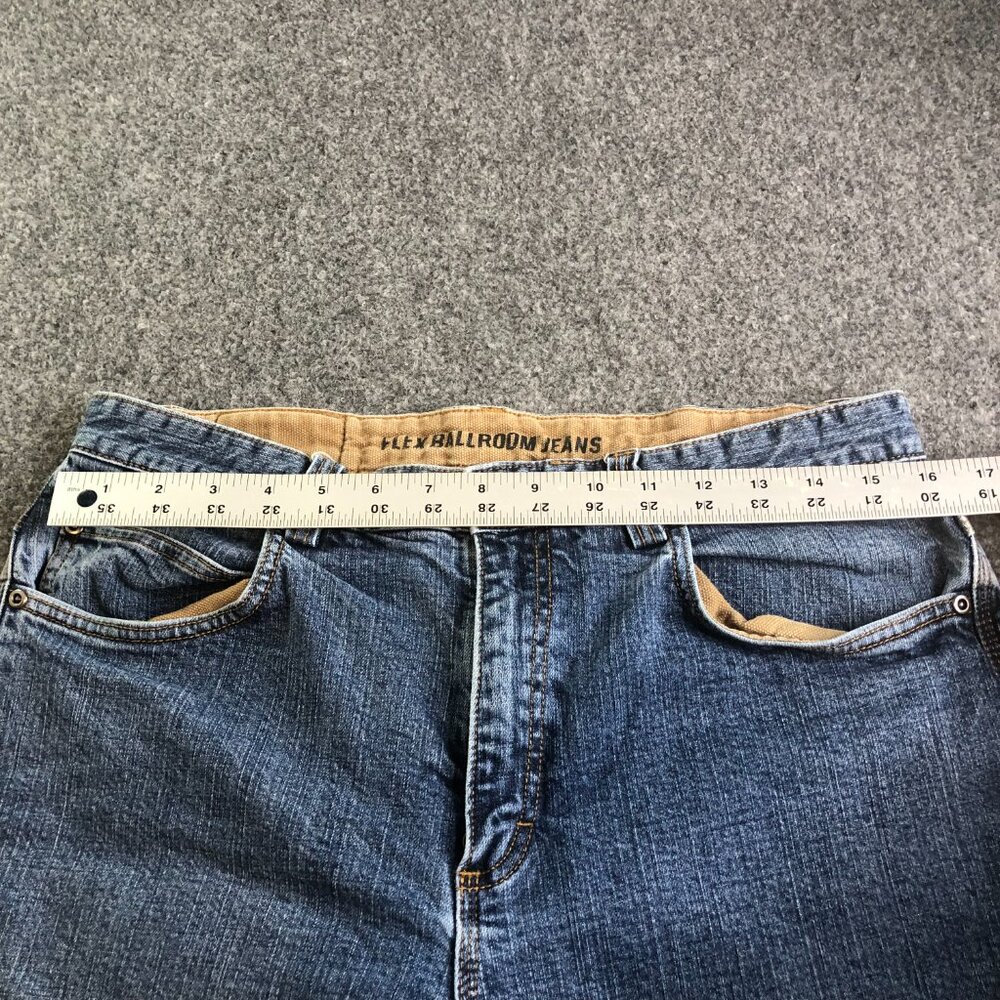 Duluth Trading Jeans Men 32x30 Blue Ballroom Double Flex Carpenter Work Stretch - Picture 4 of 10